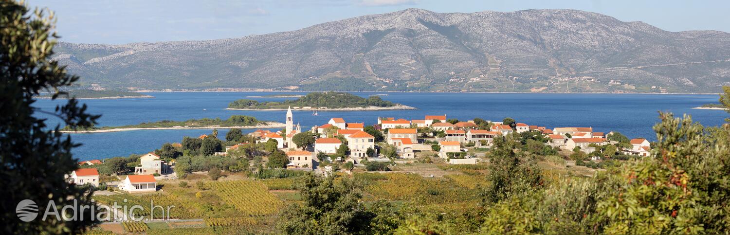 Lumbarda op de route Korčula (Južna Dalmacija)