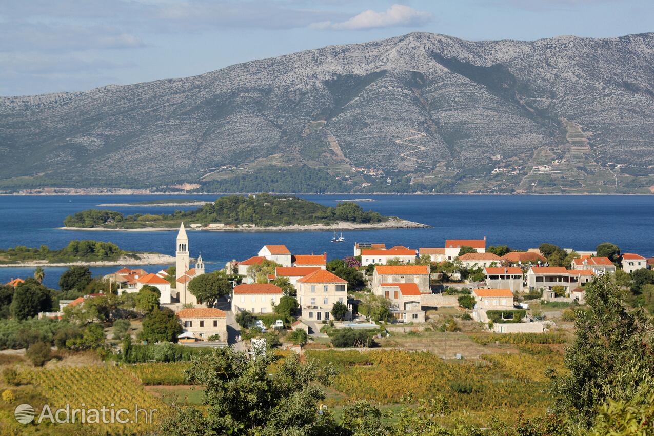 Lumbarda op de route Korčula (Južna Dalmacija)