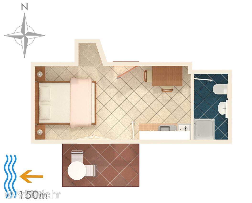 AS-1069-a - Private accommodation - Apartments by the sea Okrug Gornji, Čiovo