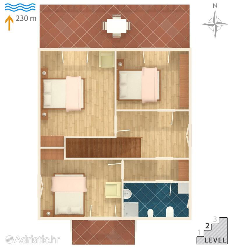 K-1074 - Privat indkvartering - Feriehus ved havet Seget Vranjica, Trogir