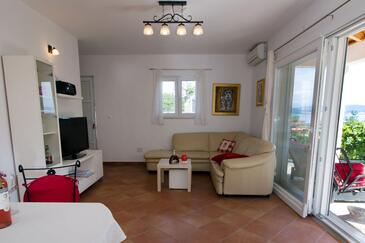 Donja Krušica, Living room in the apartment, air condition available, (pet friendly) and WiFi.