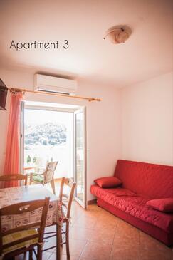 Lopar, Eetkamer in accommodatietype apartment, airconditioning beschikbaar en WiFi.