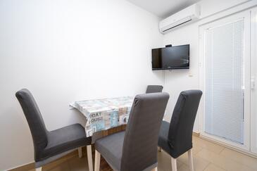 Vrsi, Spisestue i overnattingstype apartment, klimaanlegg tilgjengelig jeg WiFi.