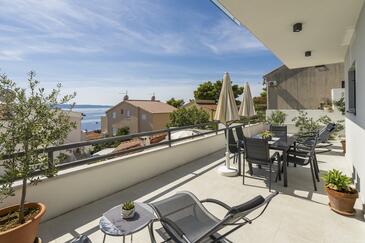 Apartmanok a tenger mellett medencével Rastici, Ciovo - 17889