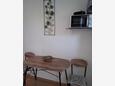 Bibinje, Salle à manger dans l’hébergement en type studio-apartment, WiFi.
