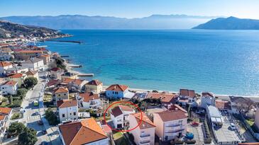 Apartment with terrace Baška, Kvarner