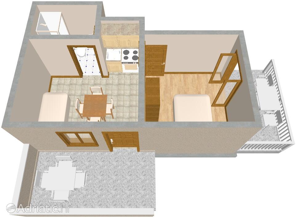 A-195-a - Kwatery prywatne - Apartamenty nad morzem Sucuraj, Hvar