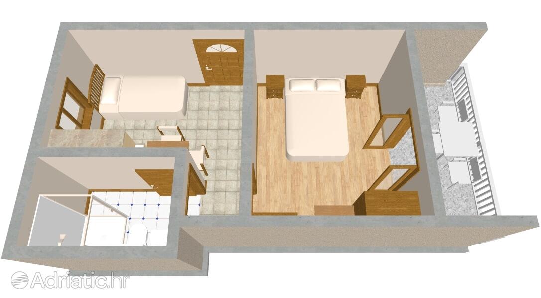 A-195-b - Kwatery prywatne - Apartamenty nad morzem Sucuraj, Hvar