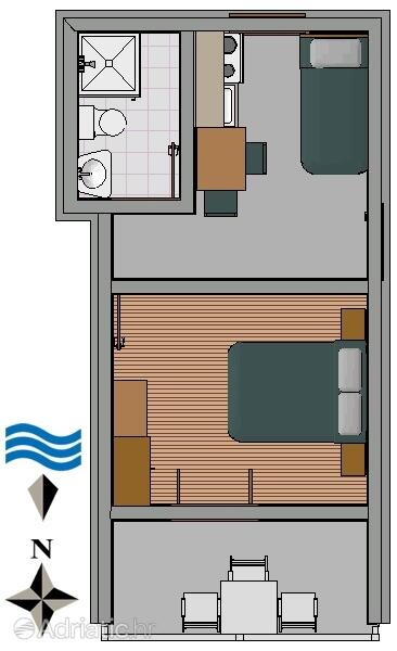 A-195-b - Kwatery prywatne - Apartamenty nad morzem Sucuraj, Hvar