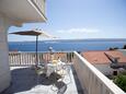 Lokva Rogoznica, Terrazzo nell'alloggi del tipo apartment, Vista sul mare, animali domestici ammessi e WiFi.