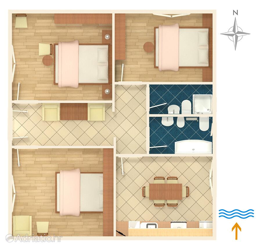 A-2020-a - Alloggi privati - Appartamenti accanto al mare per famiglie Valle San Pietro - Bassa - Supetarska Draga - Donja, Arbe - Rab