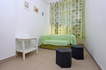Rab, Woonkamer in accommodatietype apartment, WiFi.
