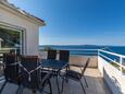 Igrane, Terrasse dans l’hébergement en type apartment, avec la vue sur la mer, animaux acceptés et WiFi.