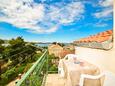 Žaborić, Balcon dans l’hébergement en type studio-apartment, avec la vue sur la mer, animaux acceptés et WiFi.