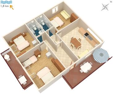 Apartament z tarasem Rovinj, Istria