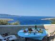 Ustrine, Terrasse 2 dans l’hébergement en type house, avec la vue sur la mer, animaux acceptés et WiFi.