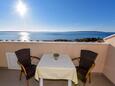 Mandre, Balcon dans l’hébergement en type studio-apartment, avec la vue sur la mer, animaux acceptés et WiFi.