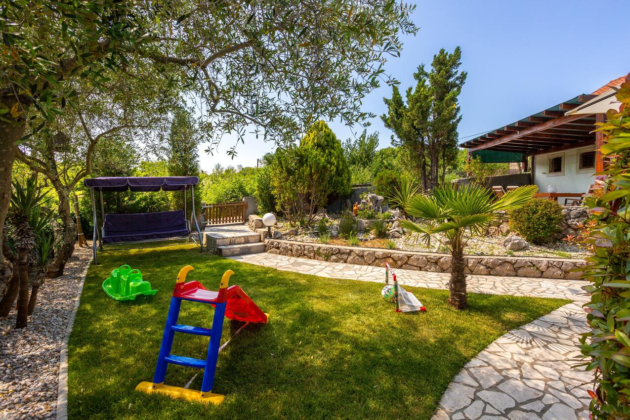 Courtyard - Family friendly house with a swimming pool Risika, Krk