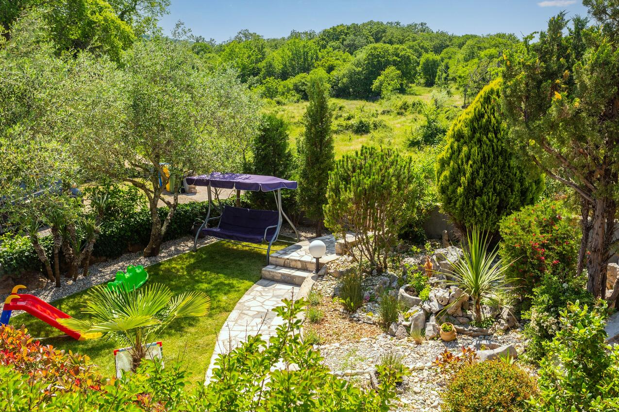 Courtyard - Family friendly house with a swimming pool Risika, Krk