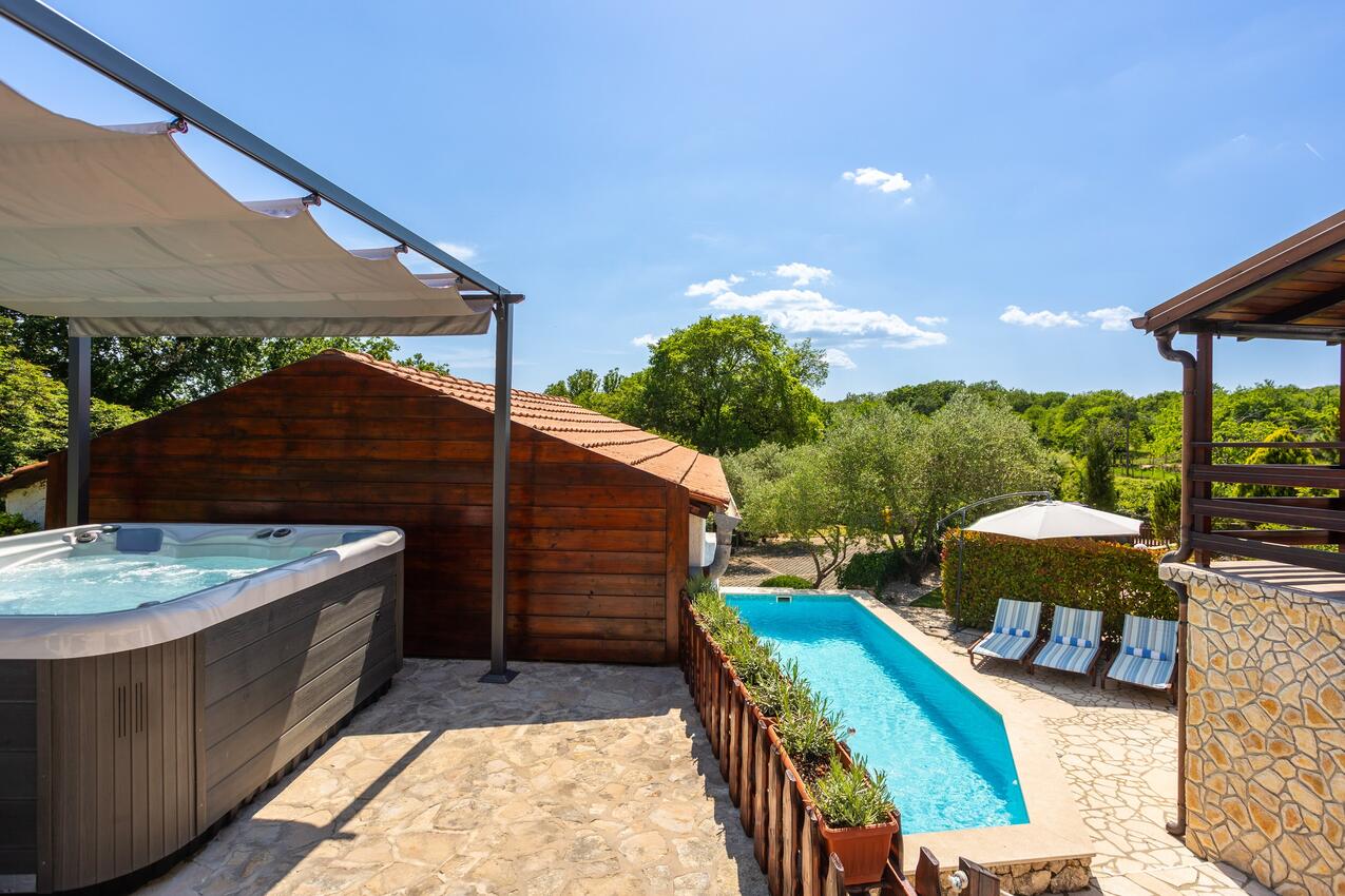 Courtyard - Family friendly house with a swimming pool Risika, Krk