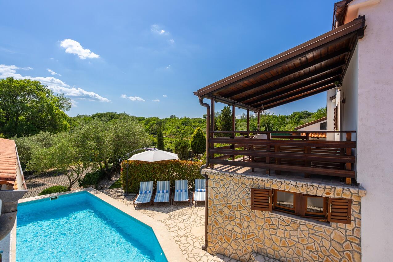 Courtyard - Family friendly house with a swimming pool Risika, Krk