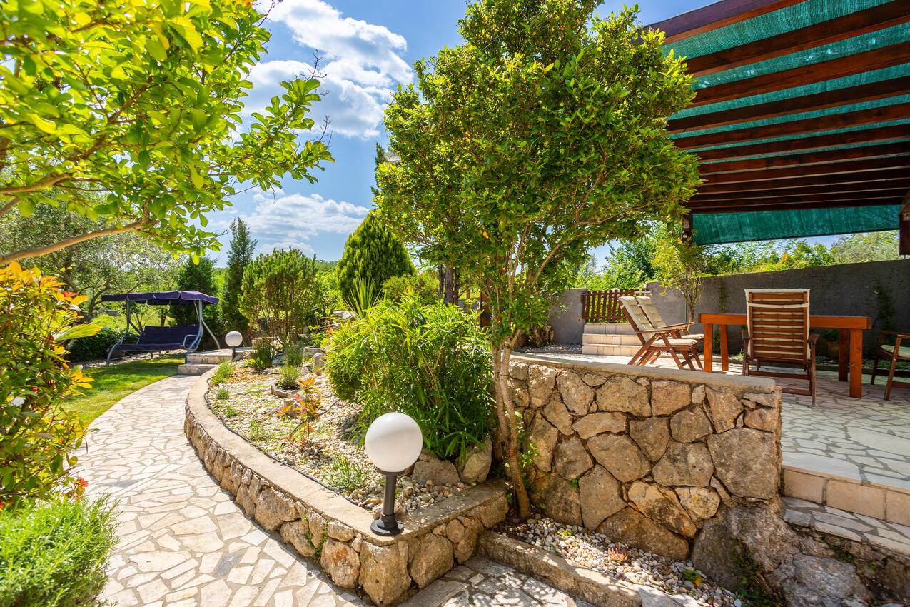 Courtyard - Family friendly house with a swimming pool Risika, Krk