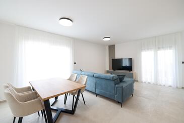 Privlaka, Obývacia izba v ubytovacej jednotke apartment, WiFi.