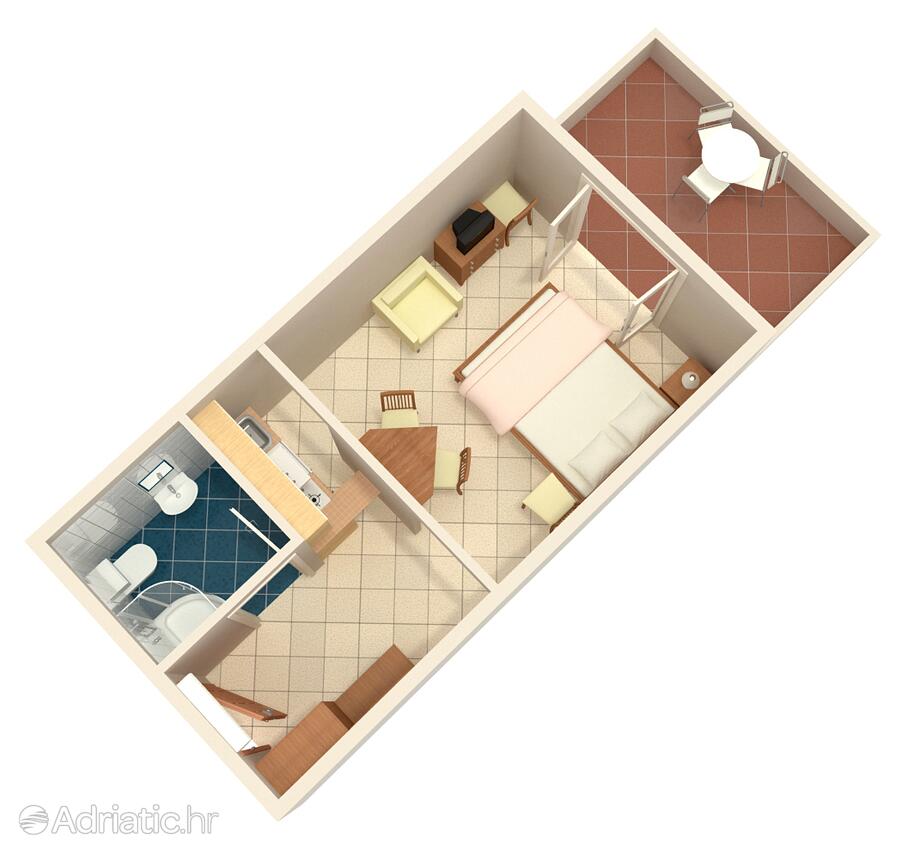 AS-2354-a - Privatni smještaj - Apartmani uz more Crikvenica