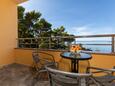 Krvavica, Balcon dans l’hébergement en type apartment, avec la vue sur la mer et WiFi.