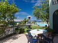 Senj, Terrasse dans l’hébergement en type apartment, avec la vue sur la mer, animaux acceptés et WiFi.