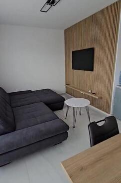 Seline, Woonkamer in accommodatietype apartment, airconditioning beschikbaar en WiFi.