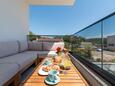 Okrug Gornji, Balcon dans l’hébergement en type apartment, avec la vue sur la mer et WiFi.