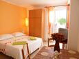 Podgora, Bedroom in the studio-apartment, (pet friendly) and WiFi.