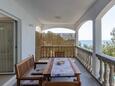 Prižba, Terrace in the apartment, with a sea view, (pet friendly) and WiFi.