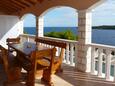 Prižba, Terrasse dans l’hébergement en type apartment, avec la vue sur la mer, animaux acceptés et WiFi.