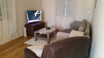 Biograd na Moru, Living room in the apartment, air condition available, (pet friendly) and WiFi.