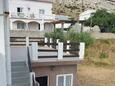 Pag, Terrasse 1 dans l’hébergement en type apartment, avec la vue sur la mer.