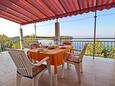 Karbuni, Terrasse dans l’hébergement en type apartment, avec la vue sur la mer, animaux acceptés et WiFi.