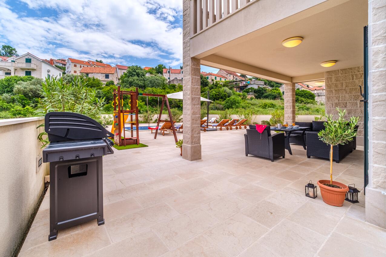Giardino - Villa di lusso accanto al mare con piscina Splitska, Brazza - Brač