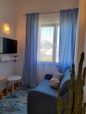 Baška, Obývacia izba v ubytovacej jednotke apartment, WiFi.