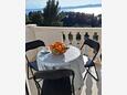 Podgora, Balcony in the apartment, with a sea view and WiFi.