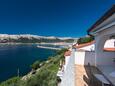 Baška, Terrace in the apartment, with a sea view, (pet friendly) and WiFi.