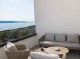 Makarska, Balkon 1 w zakwaterowaniu typu apartment, z widokiem na morze i WiFi.