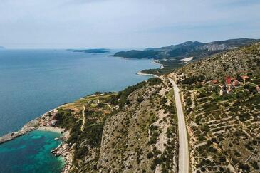 Zaraće (Dubovica), Hvar, Obiekt 23952 - Willa ze żwirową plażą.