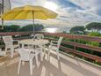 Privlaka, Terrasse dans l’hébergement en type apartment, avec la vue sur la mer, animaux acceptés et WiFi.