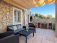 Sveti Jakov, Terrasse 1 dans l’hébergement en type house, avec la vue sur la mer, animaux acceptés et WiFi.