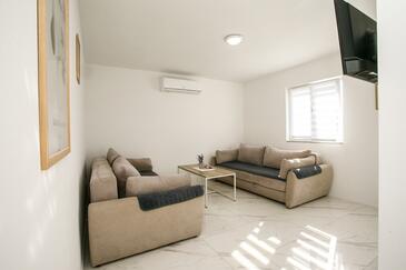 Vrsi - Mulo, Camera di soggiorno nell'alloggi del tipo apartment, condizionatore disponibile e WiFi.
