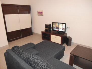 Biograd na Moru, Dnevna soba v nastanitvi vrste apartment, dostopna klima, Hišni ljubljenčki dovoljeni in WiFi.