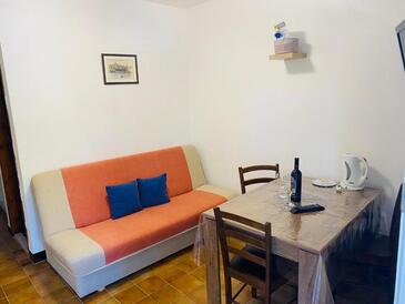 Lovište, Camera di soggiorno nell'alloggi del tipo studio-apartment, condizionatore disponibile, animali domestici ammessi e WiFi.