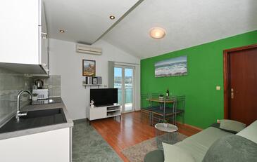 Trogir, Obývací pokoj v ubytování typu apartment, s klimatizací a WiFi.